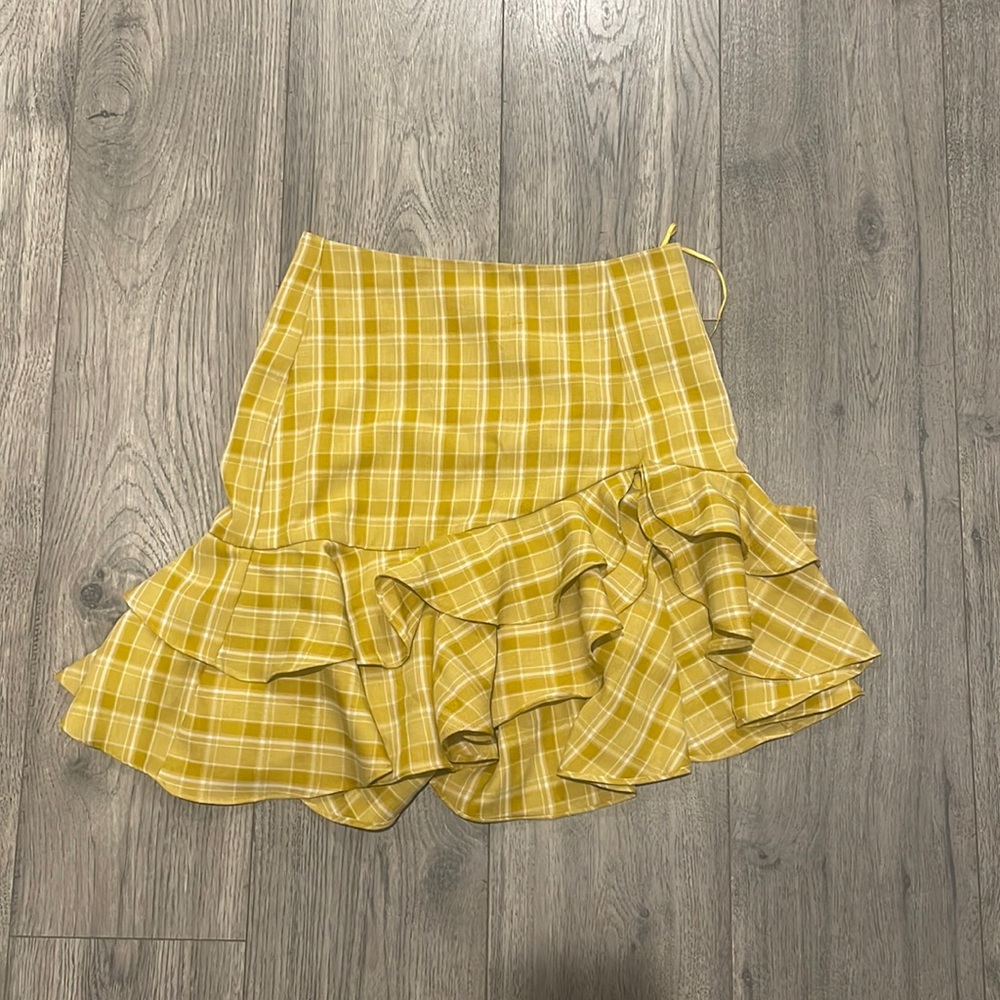 Yellow Plaid Skirt